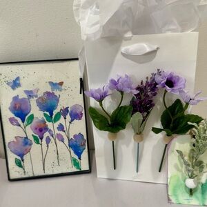 Framed watercolor 3 piece gift set